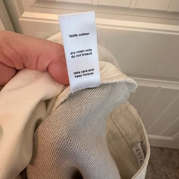 Selva / Negra Jessie linen utility pant in color ecru high rise wide leg size 2 - Picture 8 of 8